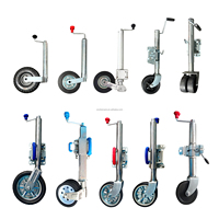 Cric de remorque de bateau marin pivotant robuste avec double roue, roue jockey de remorque, cric de langue de remorque à boulonner pour camping-car de bateau de camping-car