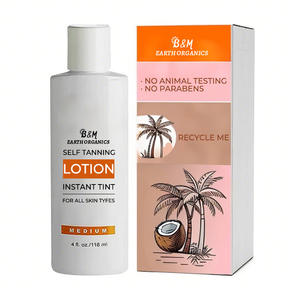 Lotion solaire de bronzage végétalienne biologique sans cruauté pour le corps Faster Darker Tan Hydratant - Product Image 1