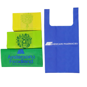 Bolsa de la compra de camiseta ecológica de tela no tejida, bolsa no tejida con impresión desechable, precio bajo - Product Image 5