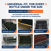 Conteneur en treillis métallique galvanisé pliable et empilable de haute qualité pour le stockage en cave à vin avec porte semi-ouverte
