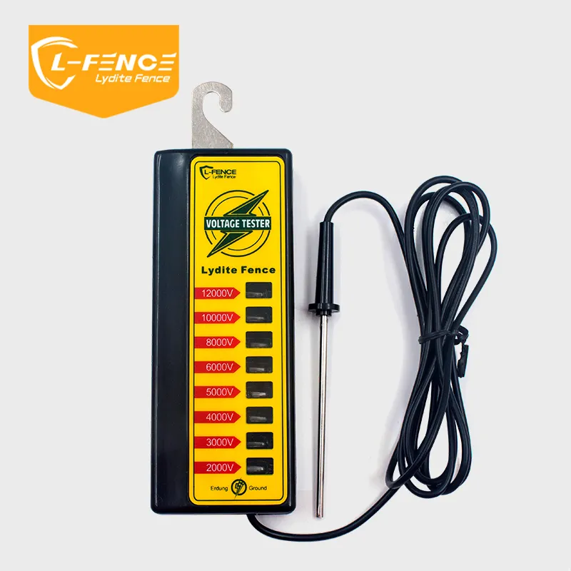 Lydite portable 8 neon light electric fence tester indicate 1000-12000V voltage for fence