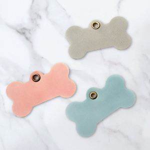 PU Leather Bone Shape Pet ID <b>Tags</b> Dog <b>Cat</b> Pet Name Label Identification <b>Tags</b> for Pet Name Craft - Product Image 1