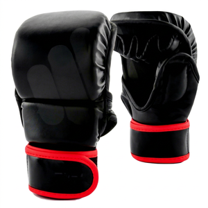 Wholesale BHUTTA ENTERPRISES Customizable Unisex PU Leather Professional Boxing Training Half Finger MMA <b>Gloves</b> <b>Knuckle</b> - Product Image 1