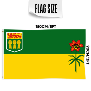 Drapeaux pennants du Saskatchewan en gros, 3x5 pieds, polyester 100D, personnalisables, livraison rapide d'un fournisseur fiable - Product Image 2