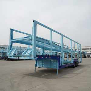 Mejor Precio, Gran Venta, Remolque de Transporte de 2 Ejes para 4, 5, 7, 9, 10 Autos, Fabricantes de Semirremolques Portacoches de China - Product Image 1