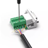 Connecteurs DB9 RS232 D-SUB 9 broches sans soudure, mâle et femelle, borne de raccordement RS485 pour câbles 21-24 AWG, accessoires réseau informatique