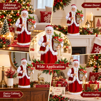 Figurine de Père Noël Madame Claus, Poupée de Noël, Grand-mère de Noël, Tenant un Sac Cadeau, Décoration Traditionnelle Rouge et Blanche pour les Fêtes, Fournisseur en Gros pour Hôtels et Maisons