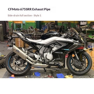 Para Chunfeng 675SR-R/675NK: Modificación de tubo de escape plateado para motocicleta con válvula estilo de fábrica - Product Image 2