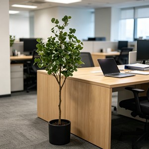 Guirnalda de Hojas de Eucalipto Artificiales al por Mayor, Planta Decorativa para Hogar, Oficina, Estantes, Bodas y Fiestas - Product Image 6