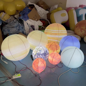 Globo <span class=keywords><strong>Lunar</strong></span> Gigante con Astronauta Sentado en la Luna, Inflable y Luminoso con Luces LED para Escenas Nocturnas - Product Image 4