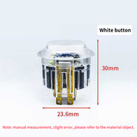 JY Prix Usine Personnalisé Haute Qualité 24/30mm LED 5V/12V Multicolore Transparent pour Bouton Poussoir de Jeu d'Arcade en Plastique Anglais