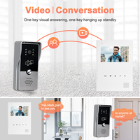Visiophone Connecté 4 Fils Kit Interphone Vidéo Filaire avec écran Couleur 4.3"Portier Vidéo pour Une Famille Sonnette de Camera