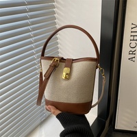 Sac seau tendance Star Lady, style bohème, fermeture à fermoir, printemps-été, simplicité urbaine, couleurs contrastées