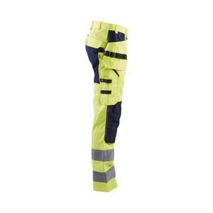 BLAKLADER - 155218113389C68 <b>Hi</b>-<b>Vis</b> trousers stretch Yellow/Navy <b>blue</b> - EAN 7330509702048 <b>HI</b>-<b>VIS</b> WORKWEAR - Product Image 4