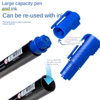 Marqueur Hemu pour déballage, stylo noir épais, huileux, séchage rapide, imperméable, peinture indélébile, possibilité d'ajouter de l'encre, tête large
