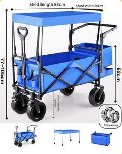 Atacado Grande Capacidade Folding Camping <span class=keywords><strong>Wagon</strong></span> Utility Trolley Cart para jardim ao ar livre e compras Use - Product Image 4