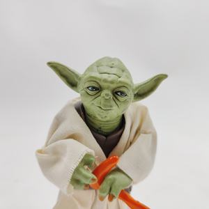 Manda Lorian Maestro <span class=keywords><strong>Yoda</strong></span> con abiti reali Action Figure film modello di cartone animato giocattoli ornamento Desktop - Product Image 3