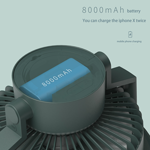 Premium 8000mAH LED ventilateur de camping en plein air lumière Super Durable fonctionnant jusqu'à 18h chargeur Portable réglable à trois vitesses - Product Image 3