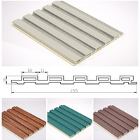 Panneau mural moderne en WPC imperméable, ignifuge, insonorisant, à grain de bois, pour plafond et revêtement de sol, installation rapide pour l'intérieur