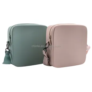 Chinfai Alta Qualidade New Casual Womens Silicone Hand Bag Cross Bags Moda Simples Custom Handbag sacos de ombro para meninas