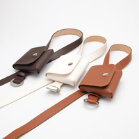 Ceinture pour femmes JULUN, ceinture en PU, fabrication de ceintures multicolores avec mini pochette attachée et boucle argentée, accessoire de taille fonctionnel