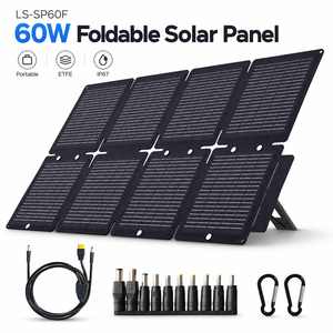 60W Foldable <b>Solar</b> <b>Panel</b> 8 Fold Compact Design <b>USB</b> Type C Monocrystalline Charger for Backpack Camping Hiking and Outdoor Travel - Product Image 2