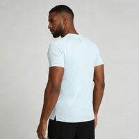 T-shirt de sport léger à séchage rapide pour homme, en soie glacée, respirant, pour entraînement, gym, course à pied