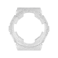 Nouveau design Lunette de montre G-Shock GA100 en argent 925 et moissanite, sertie de moissanites, pour homme