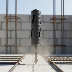 Foret diamanté à percussion à sec de 2-1/2 pouces de diamètre, 9-1/2 pouces de profondeur, tige interne 5/8-11 pour le perçage de la maçonnerie et du béton - Product Image 2