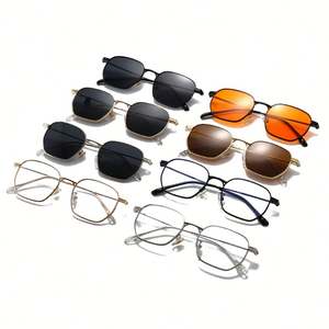 Gafas de Sol Cuadradas Vintage 2025 con Logotipo Personalizado, Anti Luz Azul, UV400, Marco Metálico, Estilo Punk, para Hombre y Mujer - Product Image 3