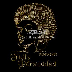 พลอยเทียมรูปสาวแอฟโฟรประดับพลอยเทียมสำหรับเสื้อยืดพลอยเทียมสไตล์พรีเมี่ยมสำหรับตกแต่งเสื้อผ้าออกแบบได้ตามต้องการ - Product Image 6