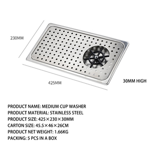 Bandeja de goteo de cocina de acero inoxidable, <span class=keywords><strong>escurridor</strong></span> de vidrio - Product Image 3