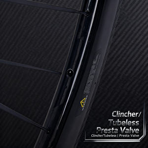 Ruedas de Bicicleta de Carretera RUJIXU 700c, Carbono, 50 mm, Patrón de Mariposa, Freno V, Clincher, Tubeless Ready, Duraderas, Alto Rendimiento, 16/21H - Product Image 4