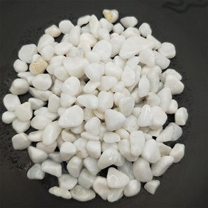 Super beau jardin extérieur pavage <span class=keywords><strong>Parterre</strong></span> décoration naturel neige blanc dégringolé galets poli pois gravier à vendre - Product Image 3