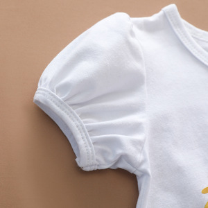 Vêtements d'été pour filles, T-shirts à manches courtes tricotés imprimés, ensembles de jupes pour bébés, vêtements pour enfants - Product Image 6