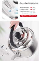 Bouilloire à thé et à eau en acier inoxydable de grande capacité, de haute qualité, avec sifflet, pour cuisinière, poignée en bakélite, style moderne, vente en gros Zhenneng