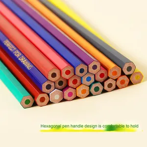 Bán Buôn Lục Giác Thùng Bút Chì Màu 24/48/36 Màu Sắc Thiết Lập Vật Liệu Nhựa Cho Sinh Viên Và Trẻ Em Vẽ Doodling - Product Image 3