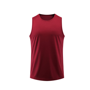 Plain Four Solid Colors Large Cuff <b>Singlet</b> Men Dry Fit Sport <b>Running</b> Vest Side Split Design Outdoor Gym tank Top - Product Image 2