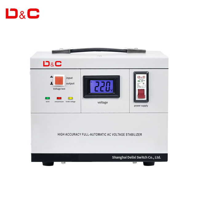 Servo Motor Desktop Type 1500VA 2000VA 3000VA  Automatic Voltage Stabilizer 220V AC Voltage Regulator