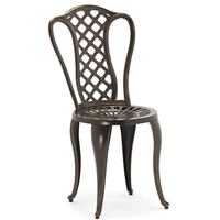 Chaise de jardin de style Bruno Rey en fonte d'aluminium, design européen, pour villa, parc, cour