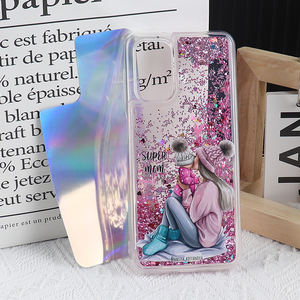 Funda de teléfono para Iphone x 11 12 13 14 Pro Max, carcasa con arena movediza líquida, brillante, transparente, bonita, para <span class=keywords><strong>Samsung</strong></span> - Product Image 2