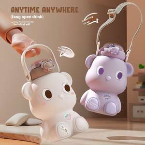 กระติกน้ำสุญญากาศสแตนเลส 316 ขนาดใหญ่ 450 มล. พร้อมสายสะพาย ลายการ์ตูน สำหรับนักเรียน พกพาสะดวก เหมาะสำหรับเด็ก - Product Image 5