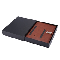 Vente chaude A5 cahier promotionnel Agenda charge sans fil USB Power Bank nouveau journal en cuir spirale lié-pour la prise de notes