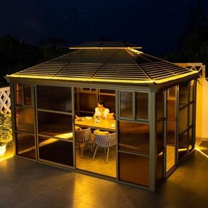 <span class=keywords><strong>Terraza</strong></span> de Villa Personalizada de Aleación de Aluminio con <span class=keywords><strong>Techo</strong></span> Poligonal, Doble Vidrio Templado, Diseño Tradicional, Exterior, Solárium, Salón, Dormitorio - Product Image 2