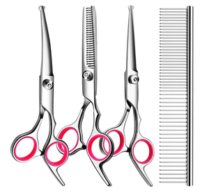 Kingtale 트렌드 제품 2024 신상품 개 액세서리 전문가 5 in 1 4CR 스테인레스 스틸 개 미용 가위 - Product Image 1