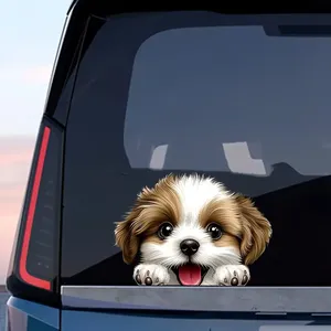 Đề can xe hơi chủ đề động vật đề can chó con hai mặt chống nước tự dính cho cửa sổ xe hơi đề can chó hoạt hình - Product Image 2