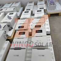 بطارية ليثيوم فوسفات الحديد WingoSolar 51.2 فولت 314 أمبير ساعة 16 كيلو واط ساعة قابلة للنقل مع عجلات، 6000 دورة، نظام تخزين الطاقة الشمسية