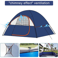 Tente de camping imperméable et coupe-vent, facile à installer, tente dôme portable avec bâche de protection contre la pluie pour 2 à 4 personnes