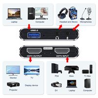 Tarjeta de Captura de Video USB 4K Full HD de Alta Calidad con Audio para Juegos y Transmisión en Vivo - Compatible con Monitor, Micrófono y Reproductor de DVD