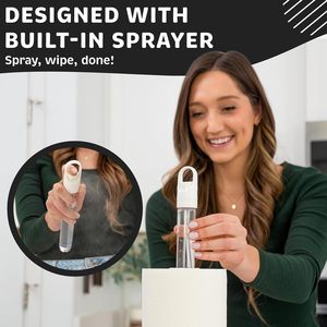 Portasciugamani di carta in acciaio inossidabile con pompa a spruzzo a una mano, bottiglia spruzzatrice da 5 once, ventose pesanti - Product Image 4